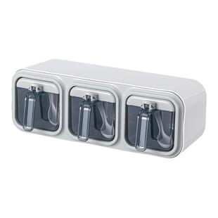 调料盒家用厨房壁挂式调味盒味精盐罐收纳盒组合套装食品级调味瓶