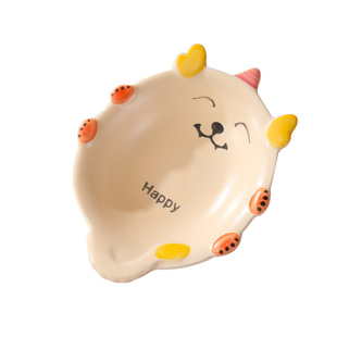 萌宠卡通陶瓷蘸料碟火锅手捏调味碟可爱动物家用调料酱油醋小碟子