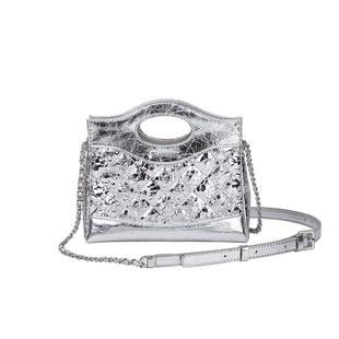 XIANLEER香蕾尔2026新款精致高级小众不撞款夏天斜挎手提银色小包