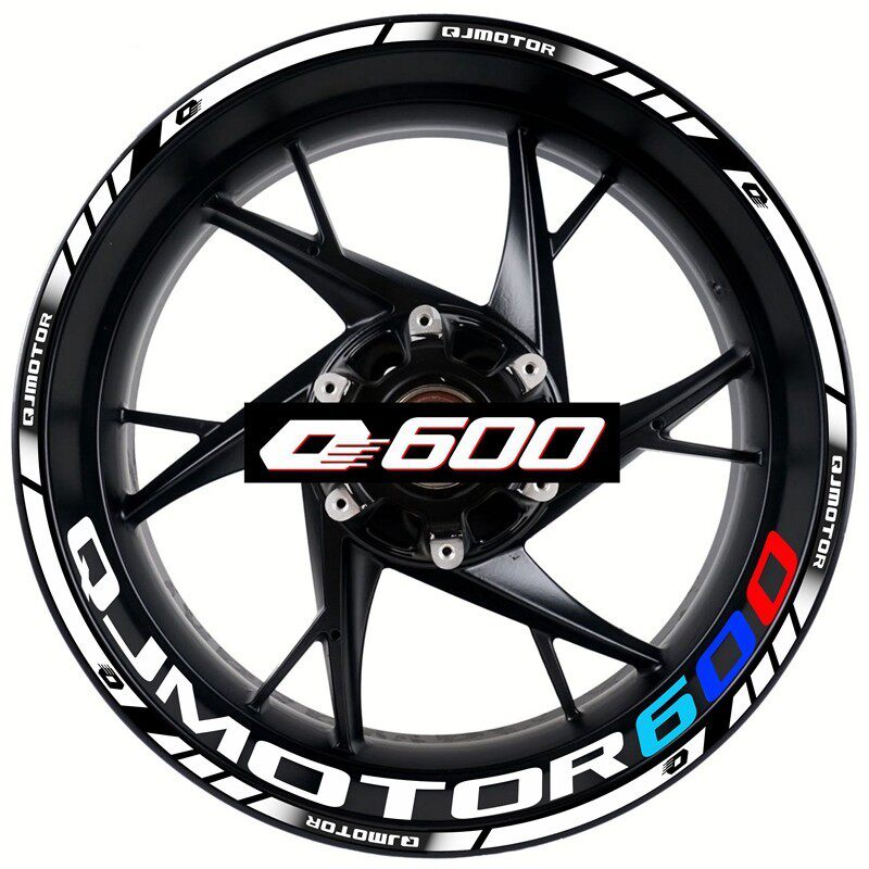 新款qjmotor追600黄龙防水轮毂贴