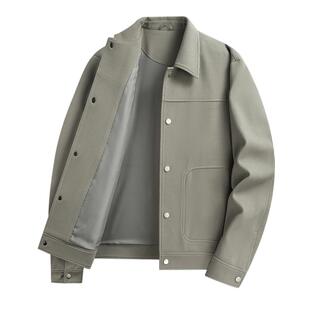 雪中飞2026春新款男士POLO领夹克休闲外套男流行大口袋黑色休闲