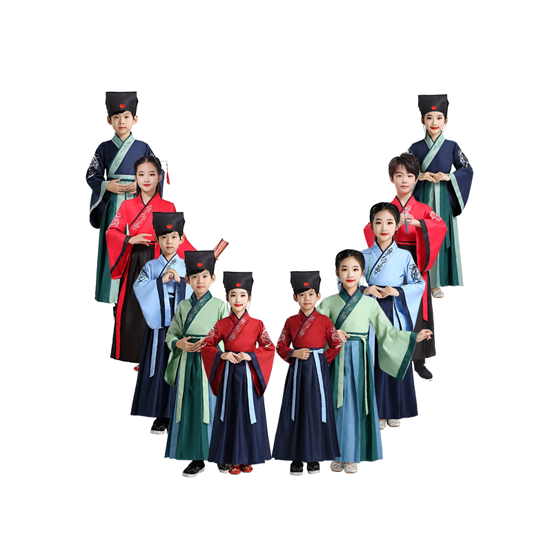国学汉服古装诵读演出服儒家文化