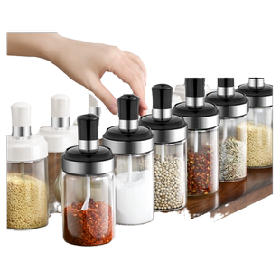 防潮调料盒玻璃家用组合调味瓶罐子盐罐厨房收纳糖味精瓶油壶套装