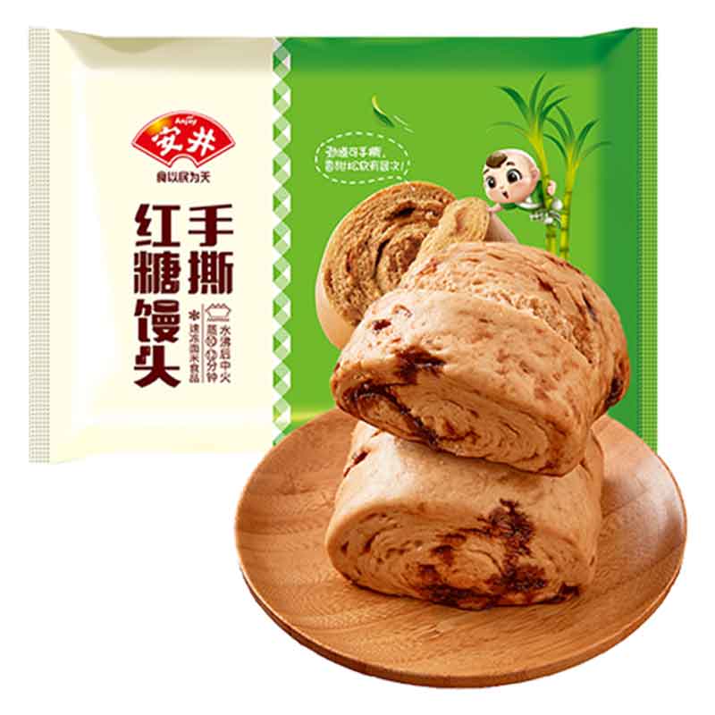 安井手撕紅糖饅頭510g*2袋家庭裝微波速食面點包子饃早餐饅頭點心