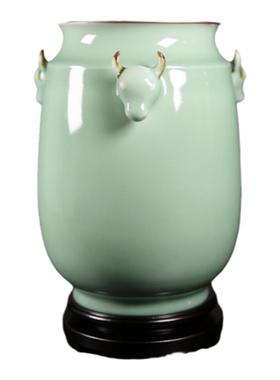 龙泉青瓷国风玄关客厅桌面摆件