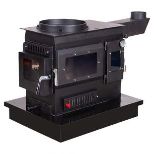 新款三面观火烤火炉桌子一体柴火炉农村室内取暖柴煤无烟真火壁炉