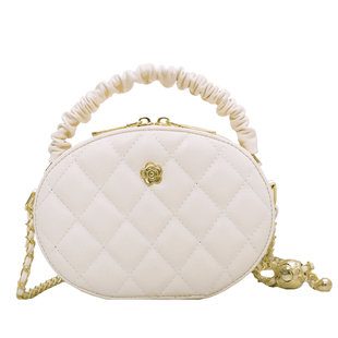 高级质感迷你小包包女夏百搭2026新款潮斜挎口红包菱格链条小圆包