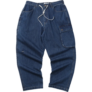 【官方正品】nautica白帆 日系中性复古休闲百搭工装牛仔裤PW5112