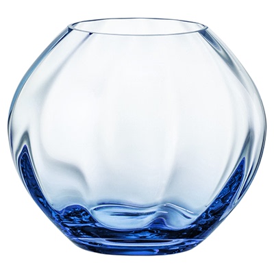 捷克产球形轻盈时尚炫彩水晶花瓶