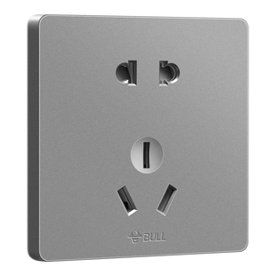 公牛开关插座面板16a安带开关三孔空调暗装斜五七孔插座墙壁家用