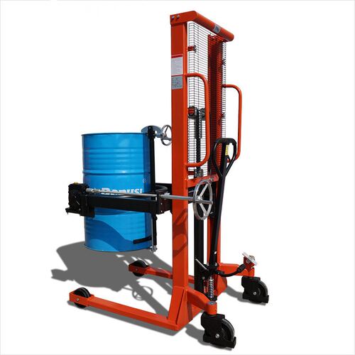 油桶升高倒料车圆桶装卸车铁桶塑料桶搬运车称重液压叉车手动叉车
