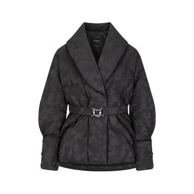 艾莱依收腰羽绒服女鹅绒外套