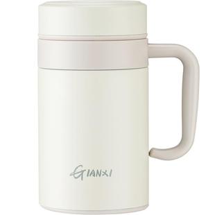 保温杯女新款2025茶水分离泡茶杯子男士带把手柄冬季办公室水杯