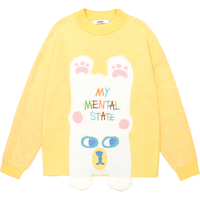 GUUKA慵懒风中领小熊毛衣