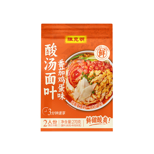 陈克明酸汤面叶番茄鸡蛋金汤肥牛紫菜虾米劲道挂面双人份速食面