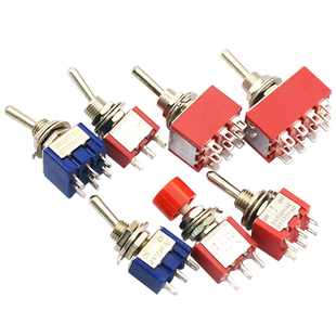 钮子开关扭子纽摇头摇臂拔动拨动MTS-102自复位202两二档三档摇杆