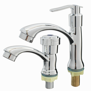 泊井双孔三孔单冷面盆水龙头侧开水洗手池洗脸盆卫生间洗手盆台盆