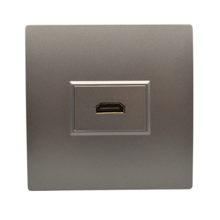 灰色86型弯头hdmi面板4K高清延长线插座多媒体L型2.0高清数字电视