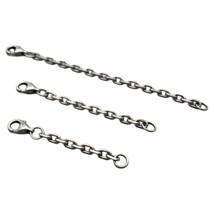 925纯银做旧延长项链手链加长链调节链条diy配件3mm太角链复古色