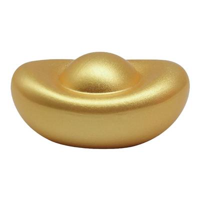 实心招财进宝锌合金鎏镀金元宝