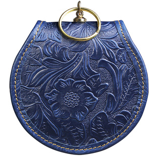 原创手工钱包女头层牛皮复古零钱包硬币袋迷你真皮化妆包耳机包潮