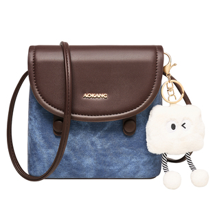 奥康手机包女式2026新款小包大容量单肩包高级牛仔斜挎包新年礼物