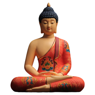 大日如来佛像摆件香樟木雕彩绘工艺品供奉家居客厅玄关桌面装饰品