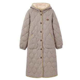 安之伴【巨保暖】三层夹棉连帽睡裙女冬季珊瑚绒家居服中长款睡袍