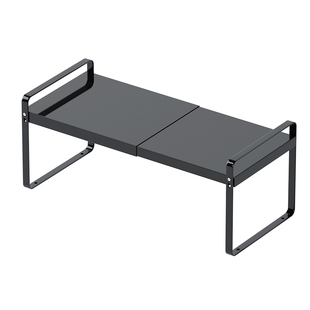 胜思家可伸缩双层台面置物架书桌锅台调料摆放收纳可调节碳钢承重