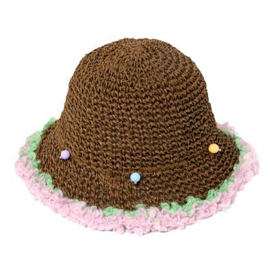 RPDCLaVie彩边糖豆帽编织