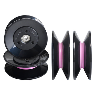 1007组合式过线导轮陶瓷塑胶60mm过丝导线轮电线纺织张力枪放线架