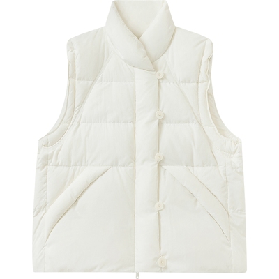 播商场同款黑色两面穿羽绒马甲女25秋冬新款宽松外套BDS4MD3601