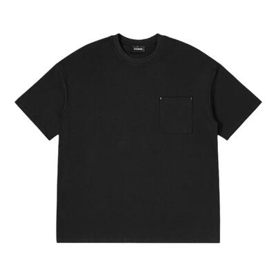 HMN Studio日系宽松cityboy重磅三本针300G口袋短袖纯棉T恤不缩水