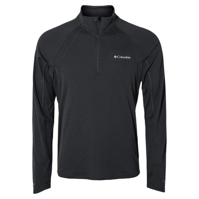 2026春夏新哥伦比亚户外男吸湿速干透气半拉链跑步长袖T恤AE3243