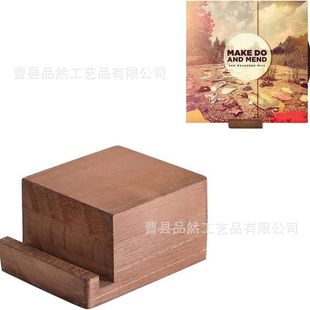 棕色单曲便携式 黑胶唱片架存放收纳盒复古怀旧唱片展示架