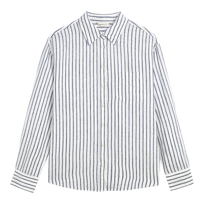 GANT/甘特女士纯亚麻条纹衬衫