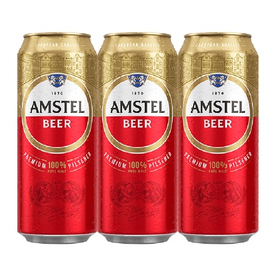 Amstel红爵啤酒皮尔森3罐