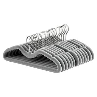 植绒衣架家用挂衣服防滑无痕防肩角短颈加厚整理师专用晾衣架神器