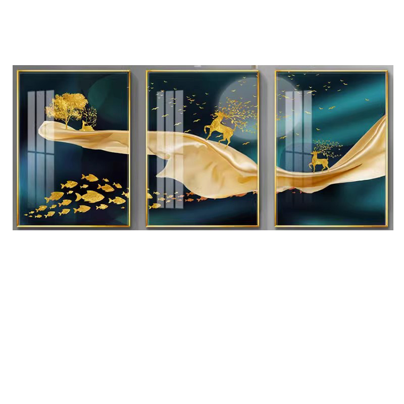 客厅装饰画沙发三联凯蒂斯琪