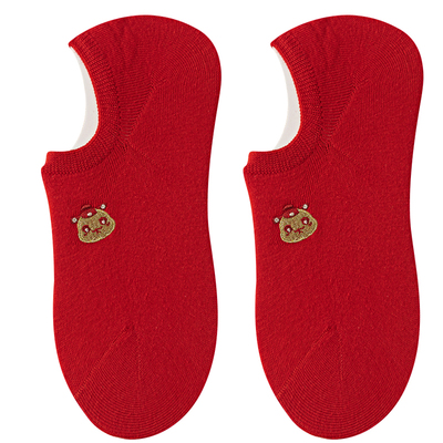 本命年大红色袜子蛇年喜庆