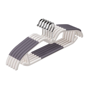 10个塑料短颈衣架家用无痕防肩角多功能防滑收纳长裙衣柜晒衣架