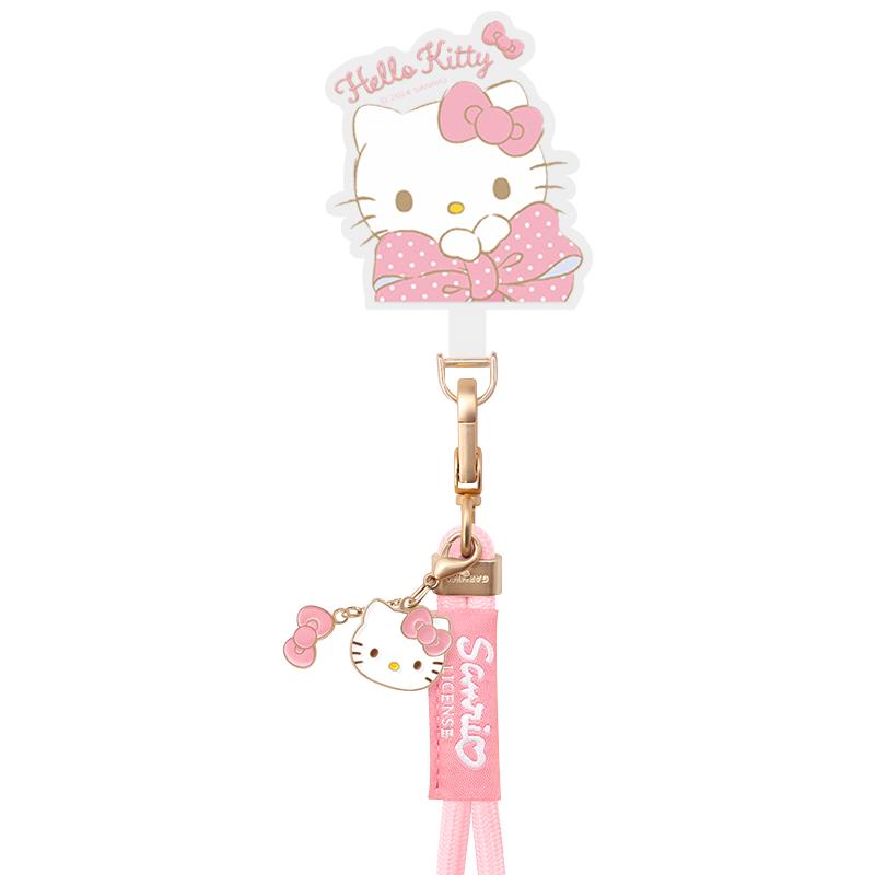 GARMMA正品Hello Kitty手机挂绳斜挎可背手机挂链挂脖防丢绳挂件手机绳挂饰夹片女2024年新款高端精致高级感