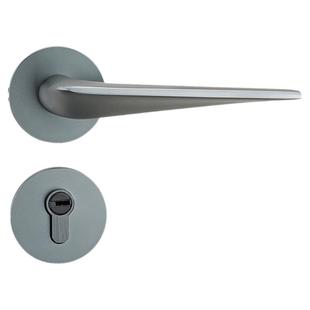 欧式室内房门锁分体锁卫生间灰色卧室门锁门把手实木门静音执手锁