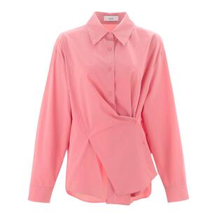 wana try【明星同款】纯棉衬衫春季新款不规则衬衣长袖外搭