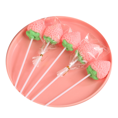 糖书书立体草莓棒棒糖棉花糖果