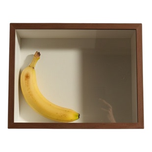 开槽可拆卸木质相框DIY手办盲盒干花植物贝壳标本立体深槽中空框