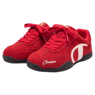 Champion冠军男女童26春新款潮流透气网面薄底赛车鞋红色板鞋跑鞋
