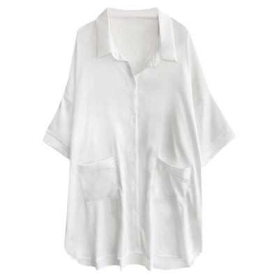 衬衫睡衣女冰丝夏季男友风睡裙