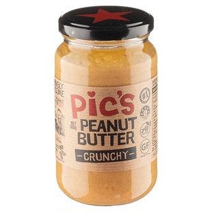 Pics皮卡思无添加糖盐高油酸颗粒纯正花生酱海盐健身380g优质脂肪
