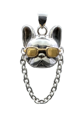 KALADENIZ男925银老虎狗diy项坠